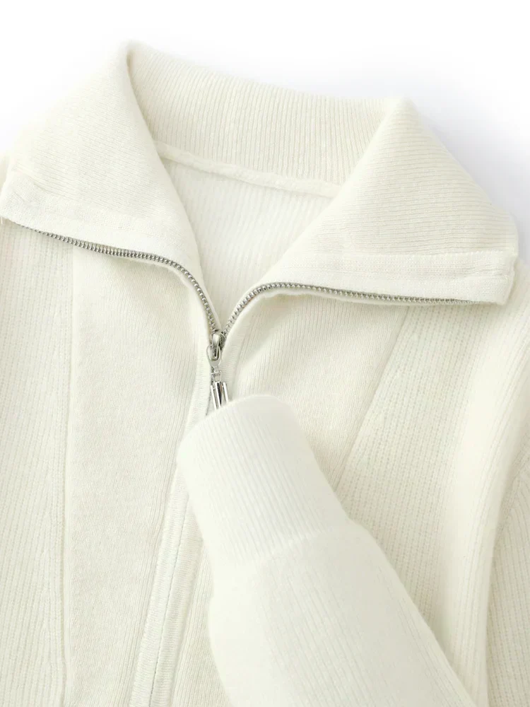 100% CASHMERE HALF ZIP SWEATER - Image 3