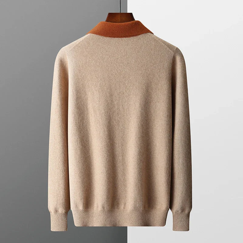 100% CASHMERE POLO ZIP UP - Image 2
