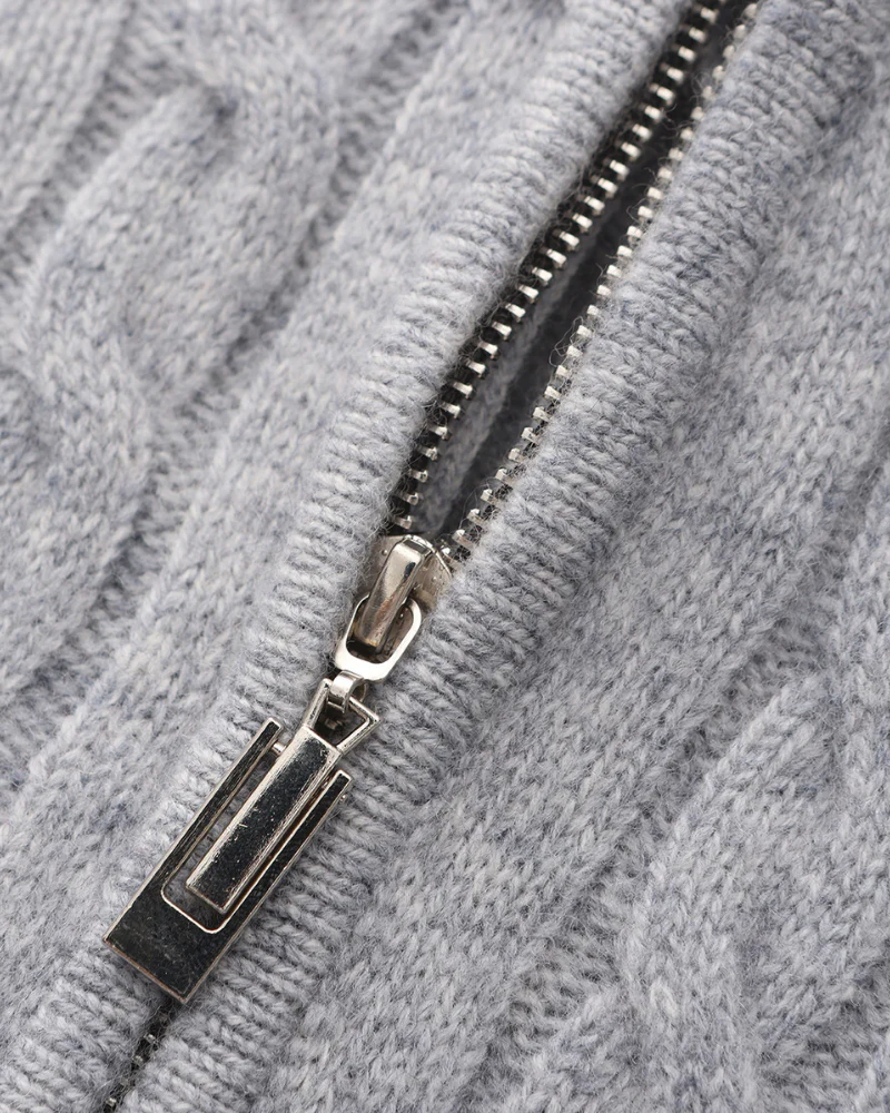 100% Cashmere Woven Half Zip - Image 11