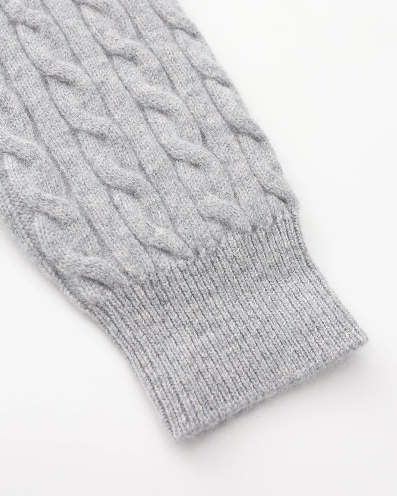 100% Cashmere Woven Half Zip - Image 12