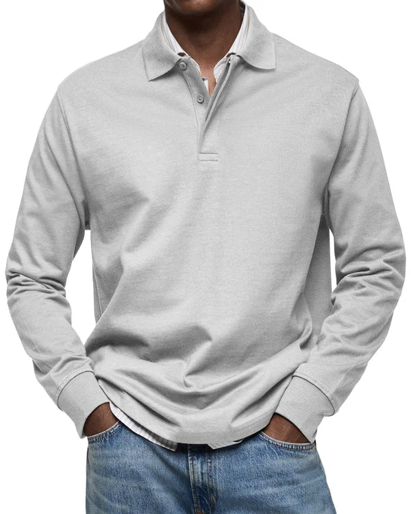 Alexandre™ | Casual Long Sleeve Polo Shirt - Image 5