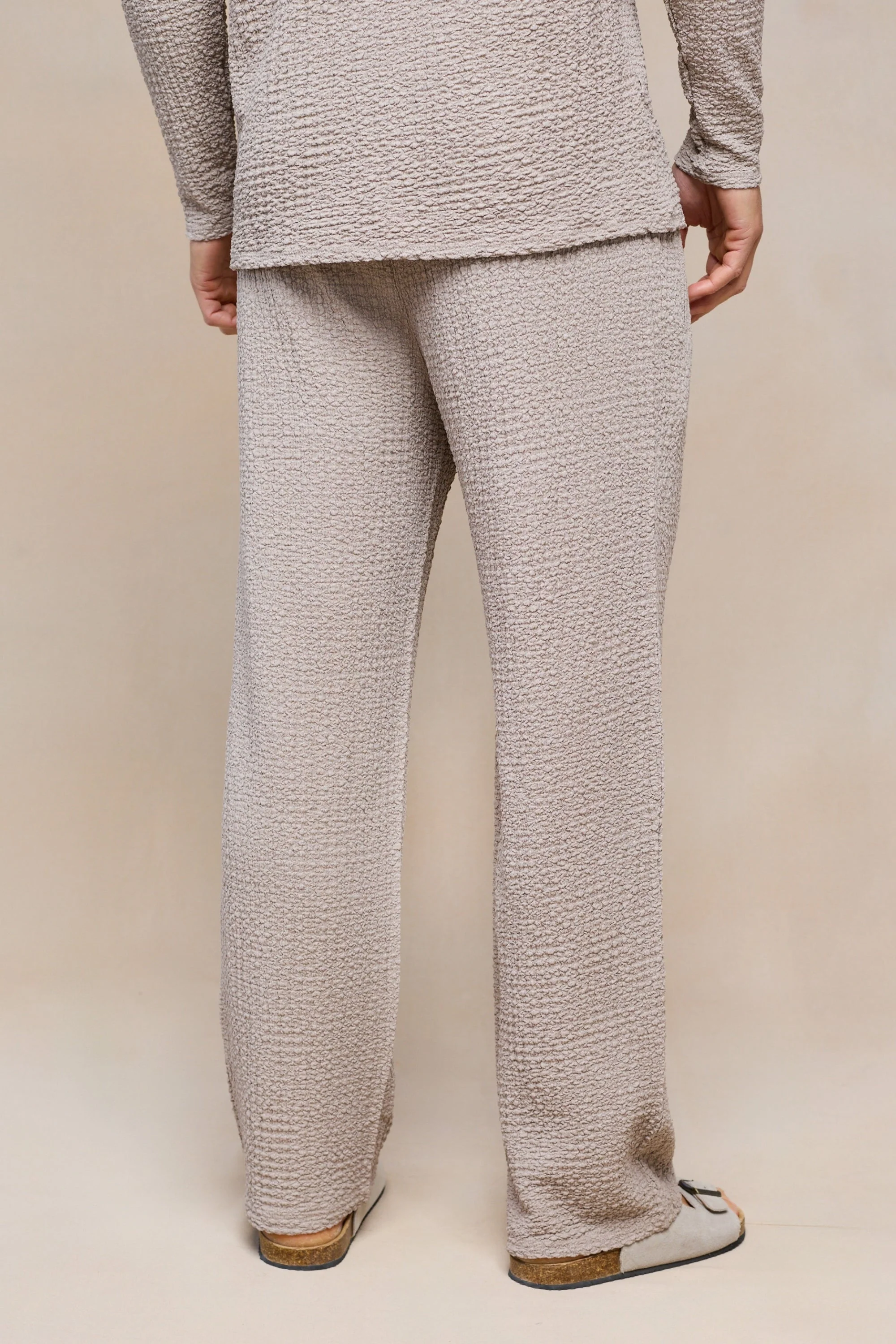 Artie Ruched Textured Trouser - Mushroom - Image 2