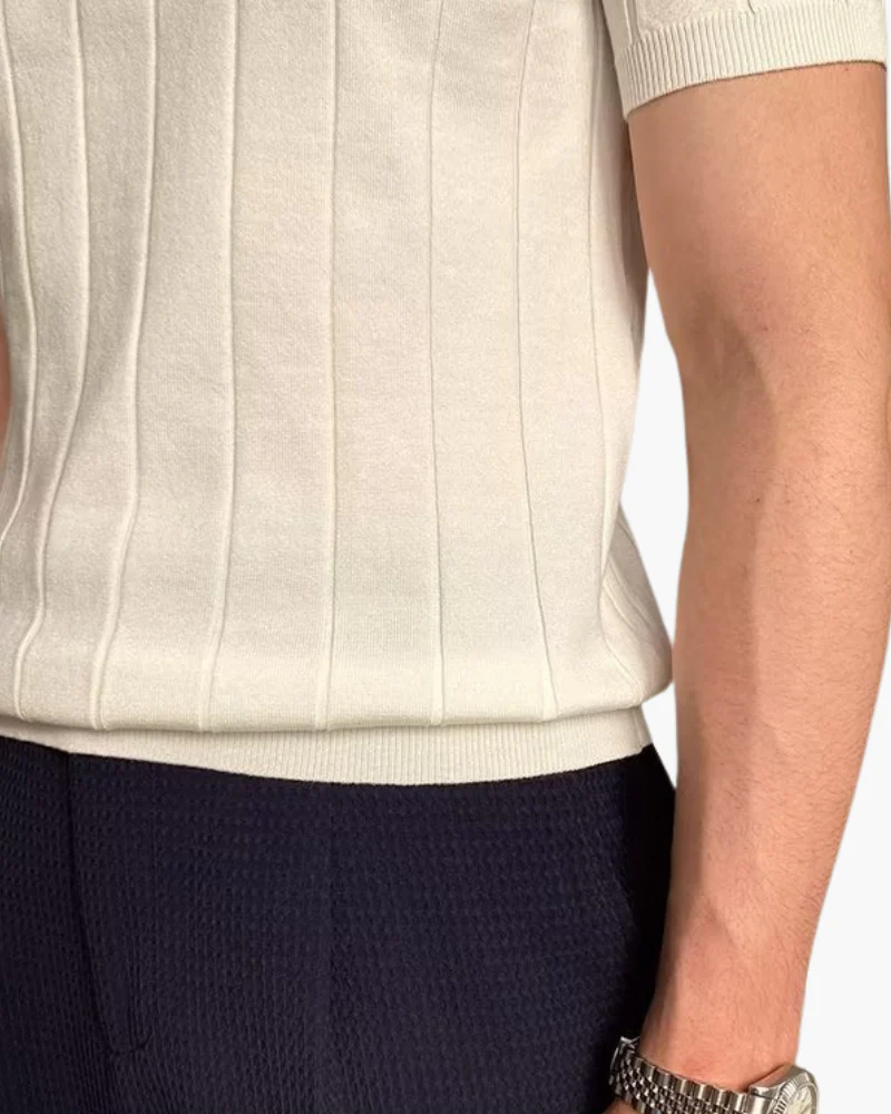 Cannes Ribbed Cotton Polo - Image 2