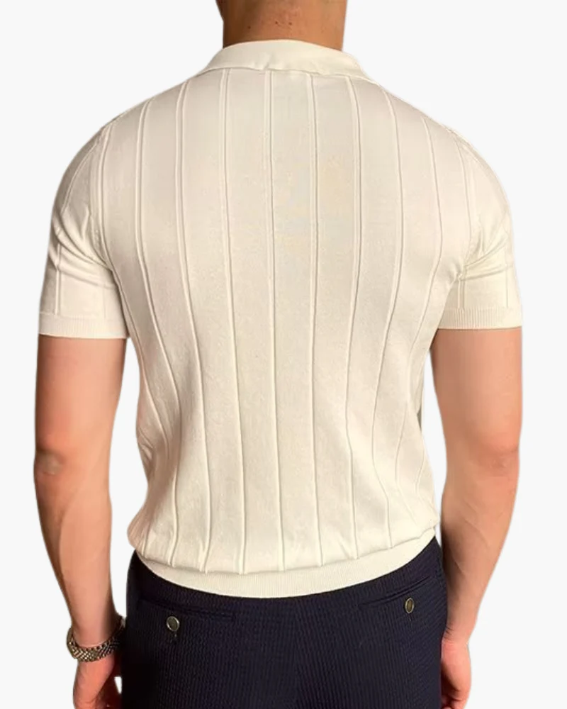 Cannes Ribbed Cotton Polo - Image 3