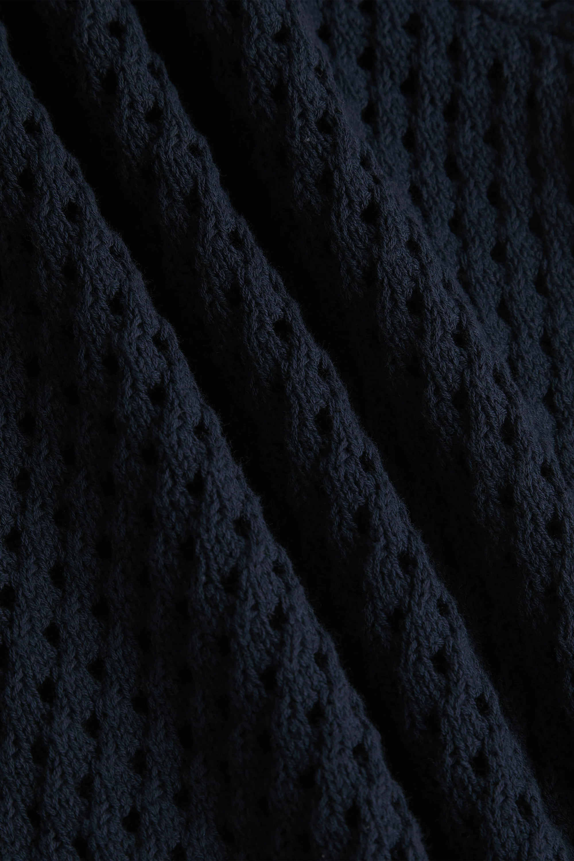 Cipressi Crochet Knit Shirt - Navy - Image 2