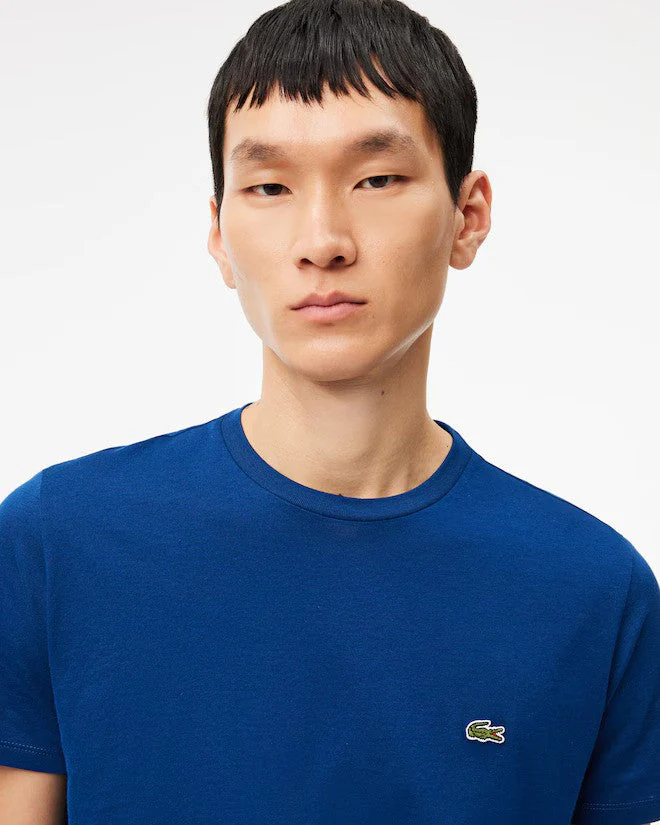 Classic Slim C-Neck T-Shirt  - Blue - Image 3