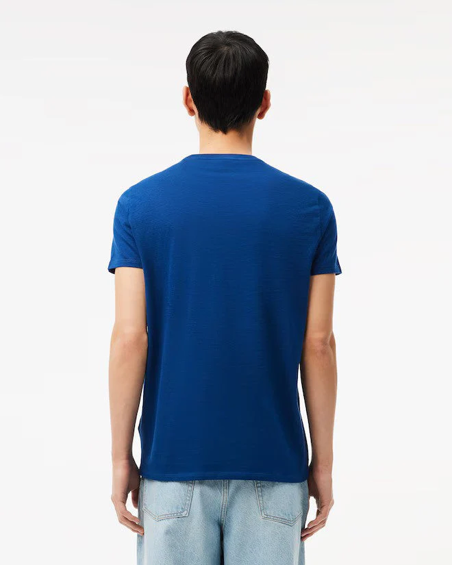 Classic Slim C-Neck T-Shirt  - Blue - Image 4