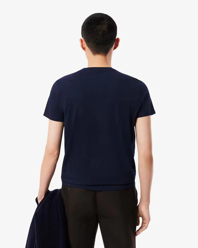 Classic Slim C-Neck T-Shirt - Navy Blue - Image 4