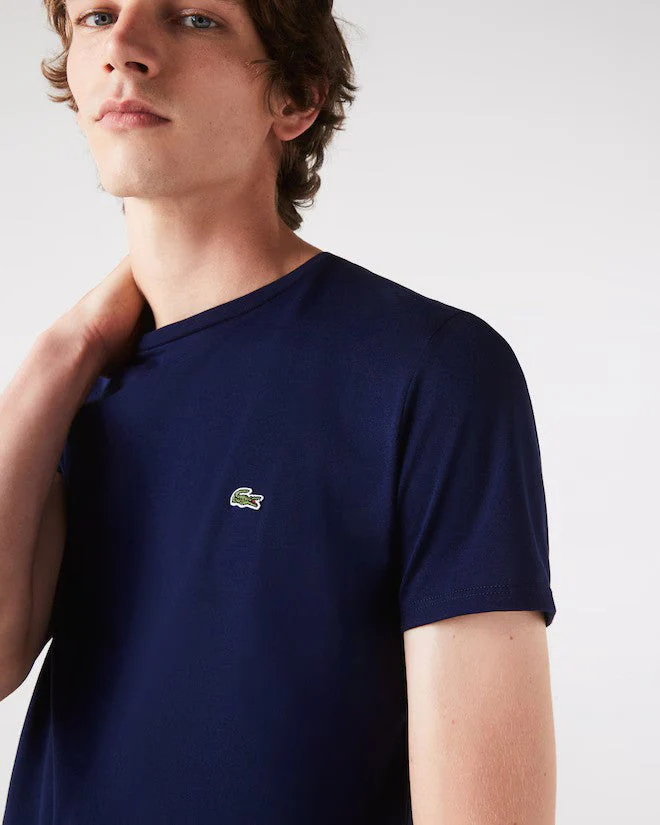 Classic Slim C-Neck T-Shirt - Navy Blue - Image 5