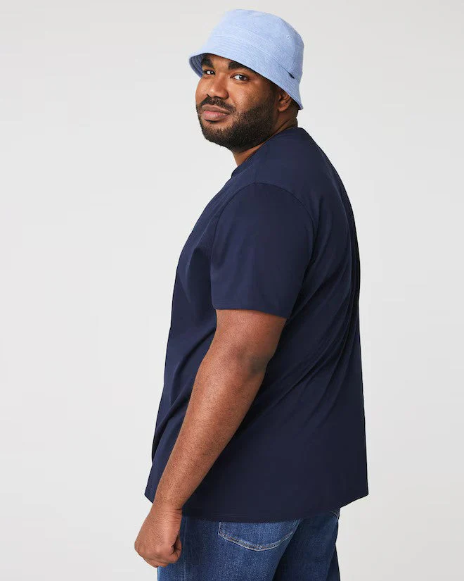 Classic Slim C-Neck T-Shirt - Navy Blue - Image 8