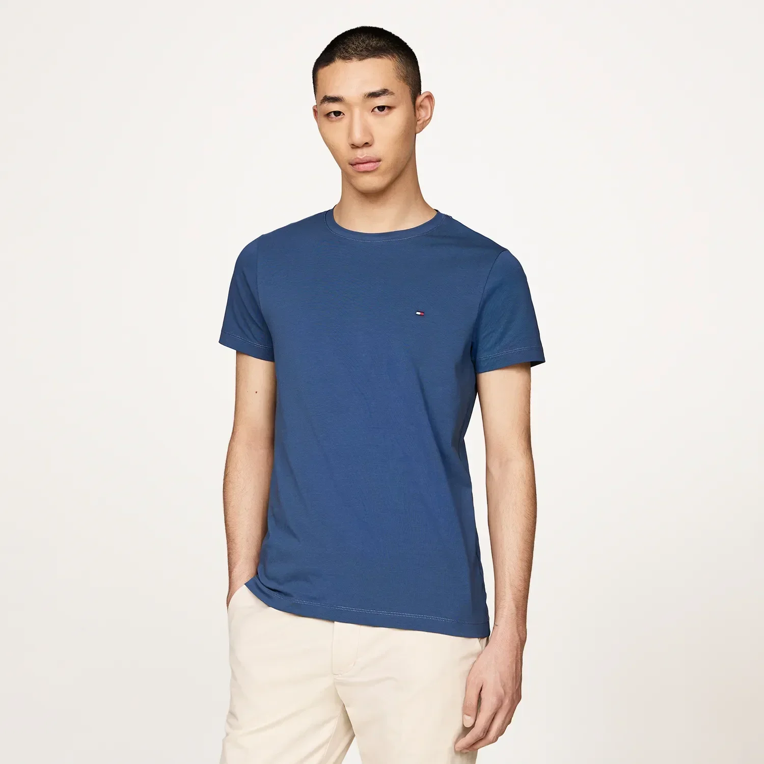 Classic Slim C-Neck T-Shirt - Blue