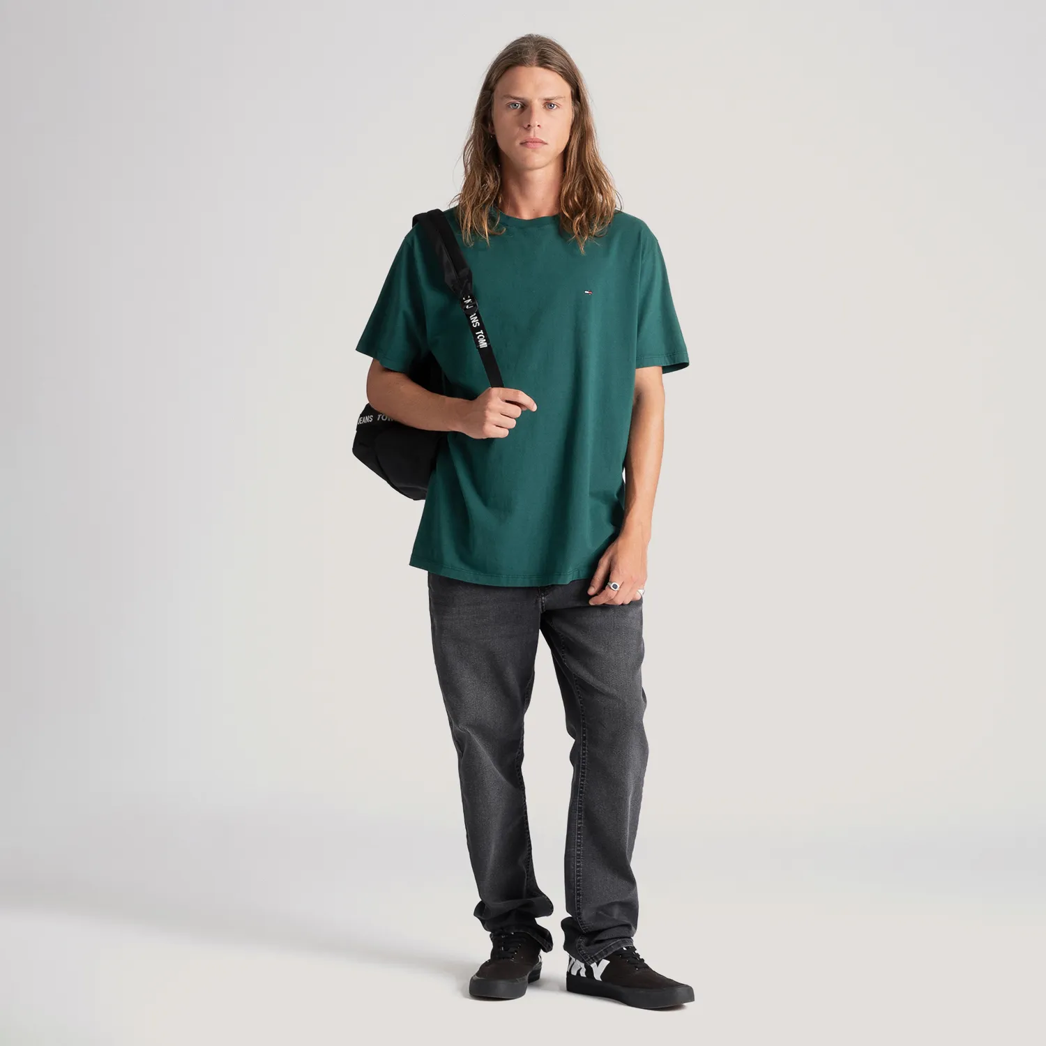 Classic Slim C-Neck T-Shirt - Dark Green - Image 2