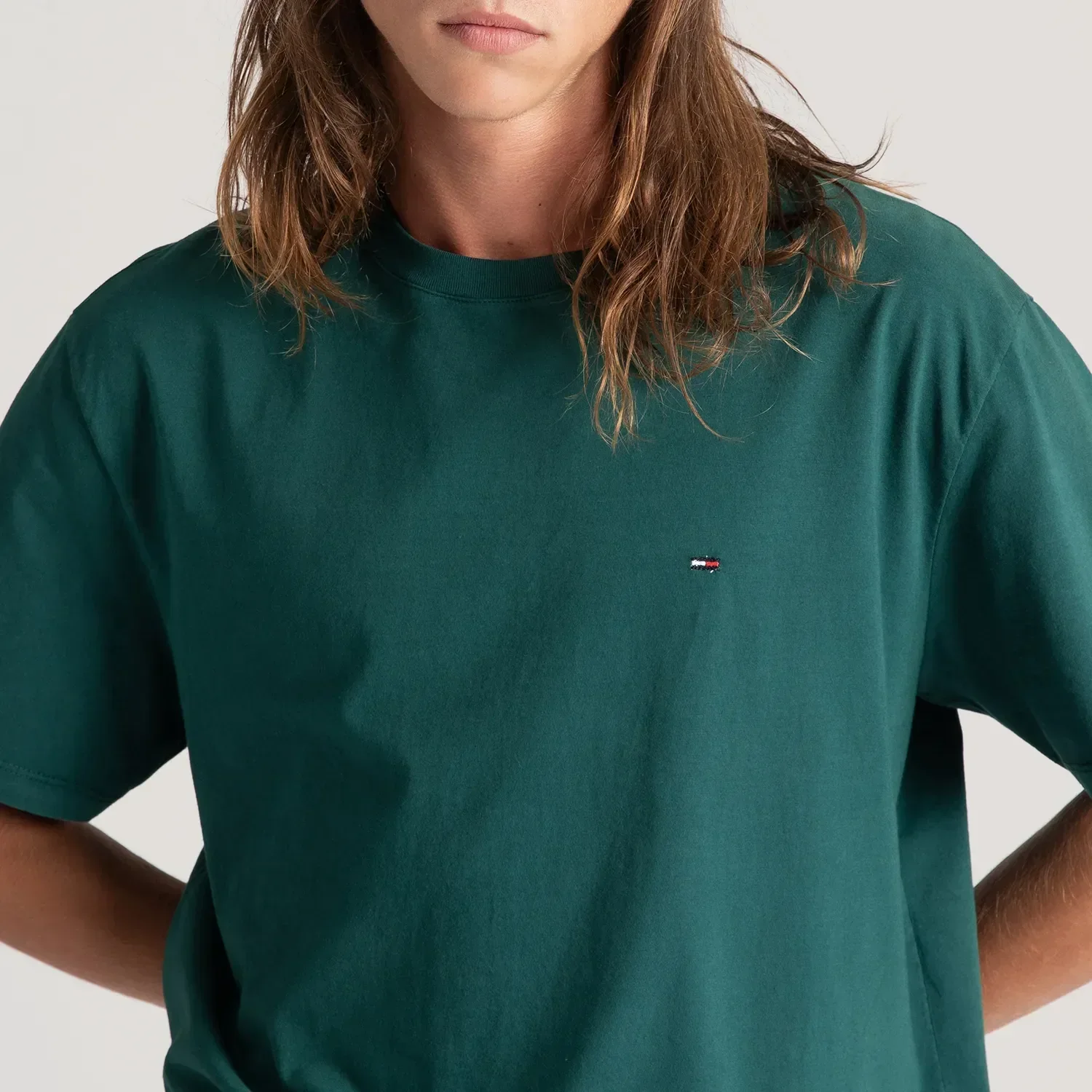 Classic Slim C-Neck T-Shirt - Dark Green - Image 3