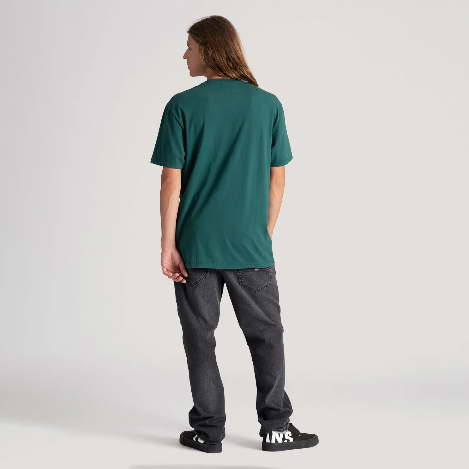 Classic Slim C-Neck T-Shirt - Dark Green - Image 4