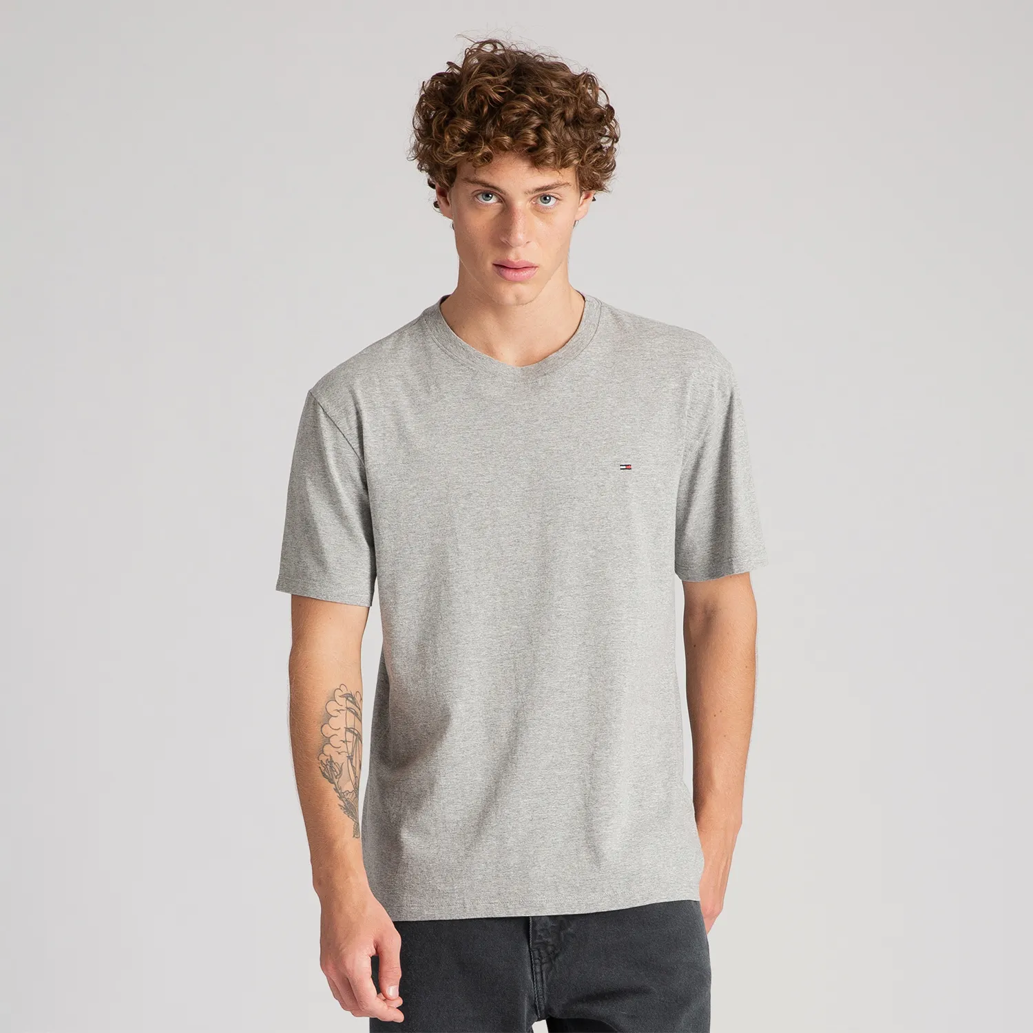 Classic Slim C-Neck T-Shirt - Light Gray