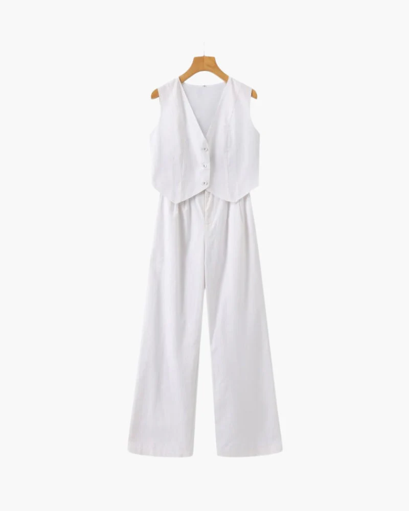 Classy Lady - Linen Two-piece Set - Image 3