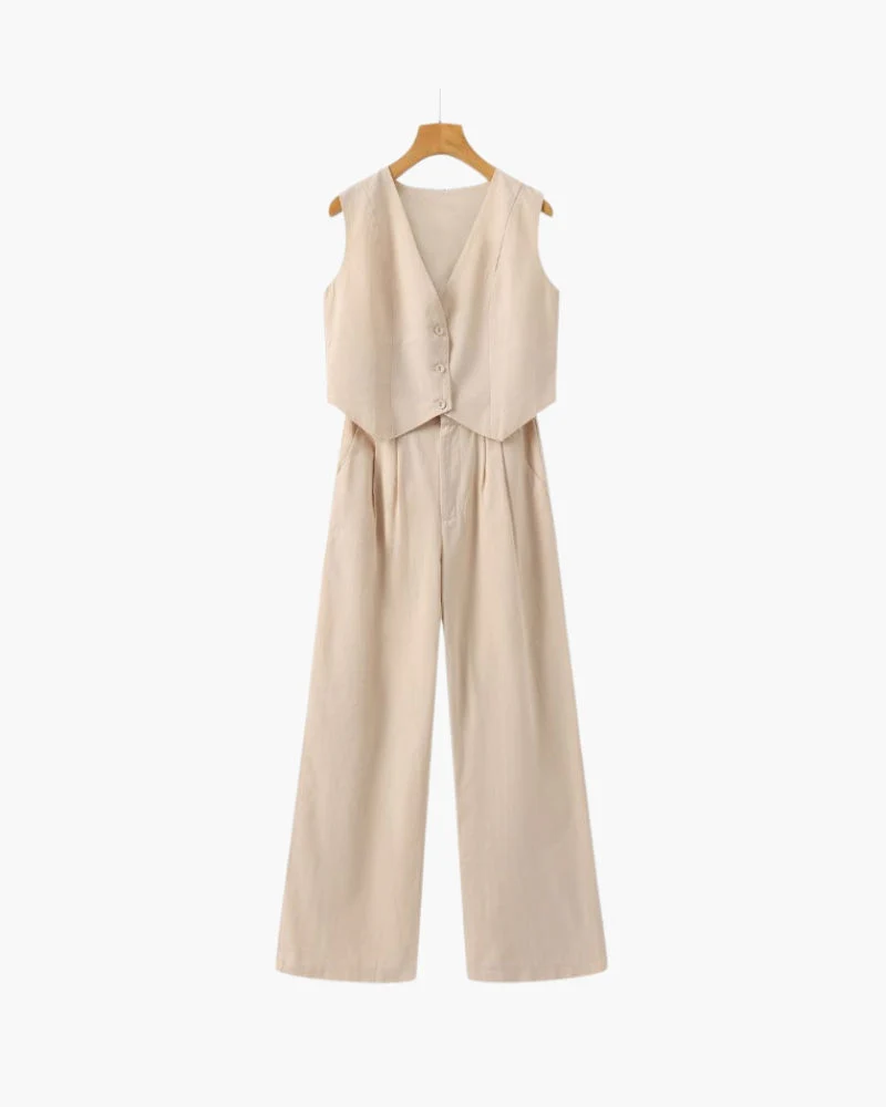 Classy Lady - Linen Two-piece Set - Image 4