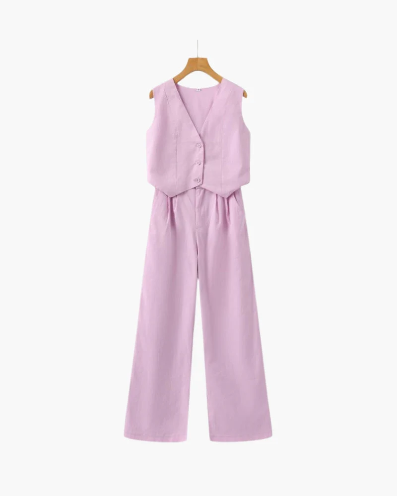 Classy Lady - Linen Two-piece Set - Image 5