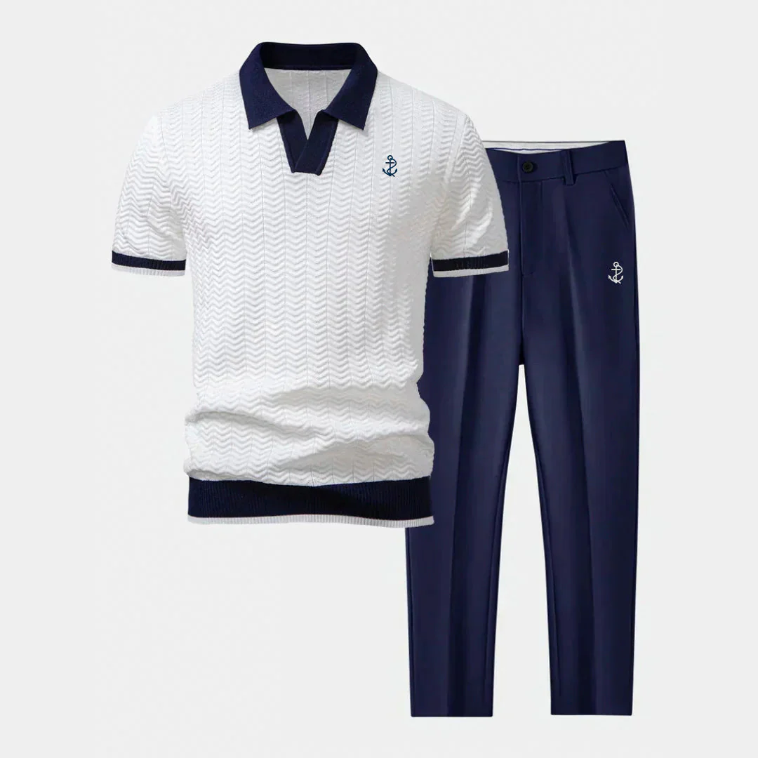 Polo & Tapered Pants Set - Image 2