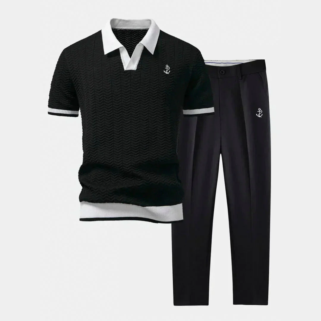 Polo & Tapered Pants Set - Image 4