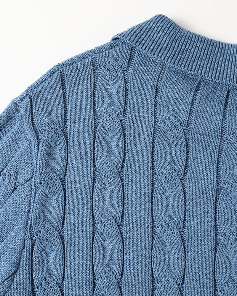 FLORENCE Cable Knit Polo - Image 10
