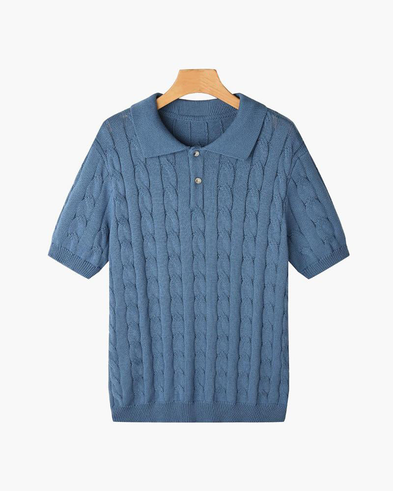 FLORENCE Cable Knit Polo - Image 2