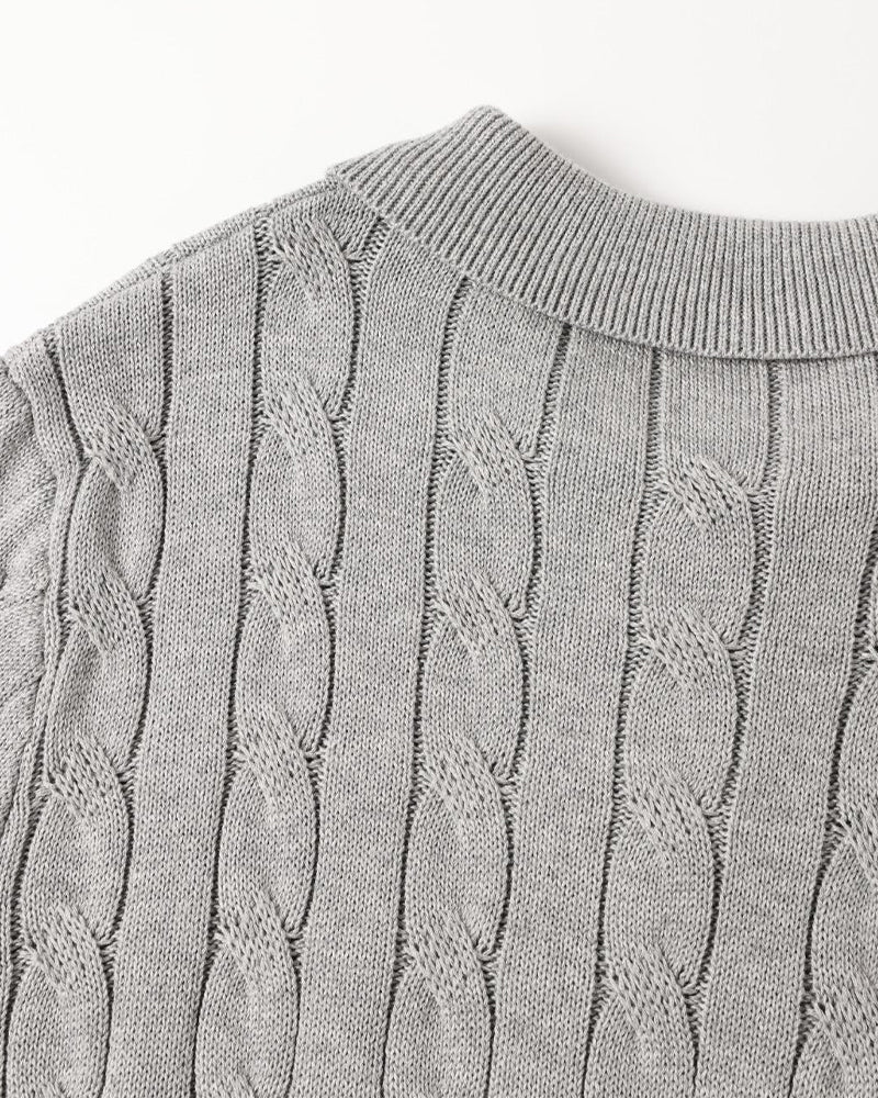 FLORENCE Cable Knit Polo - Image 7