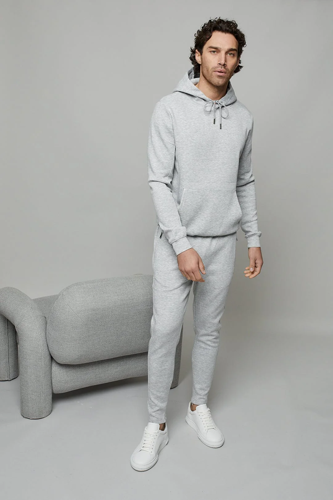 Luxe Hoodie - Grey Marl - Image 4