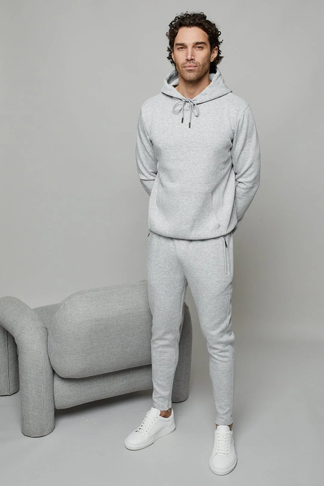 Luxe Hoodie - Grey Marl - Image 5