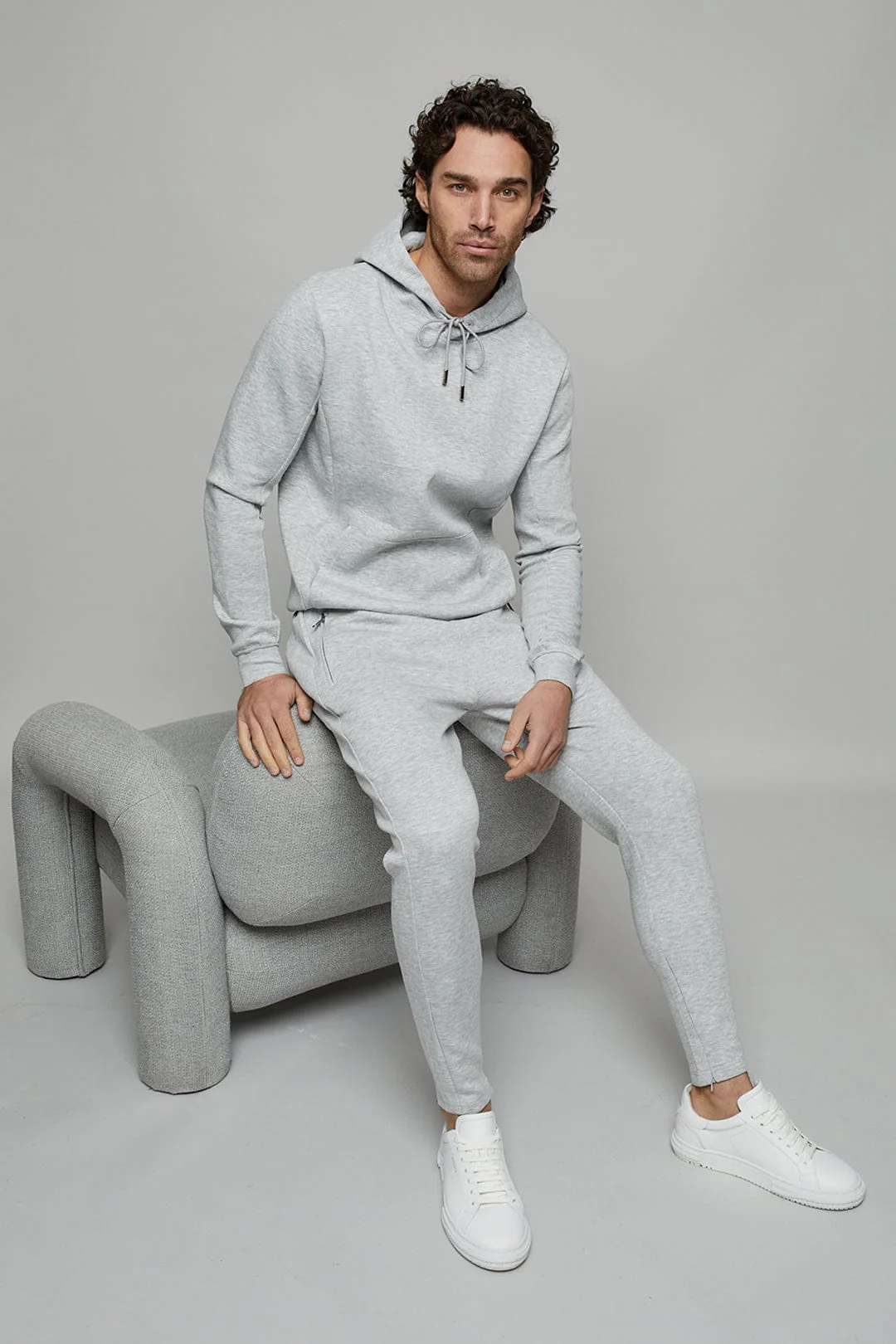 Luxe Hoodie - Grey Marl - Image 6