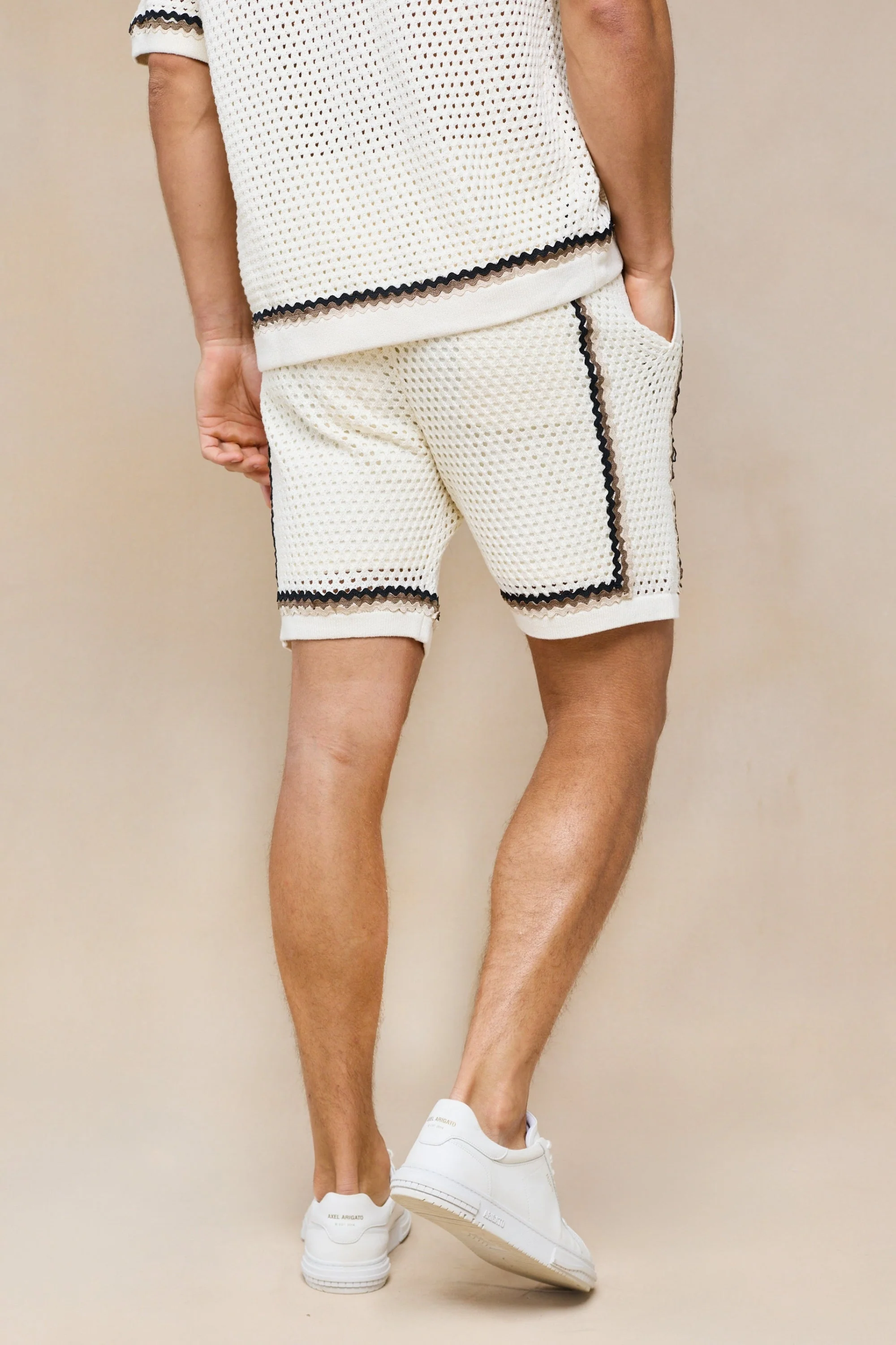 Marconi Crochet Knit Short- Ecru - Image 6