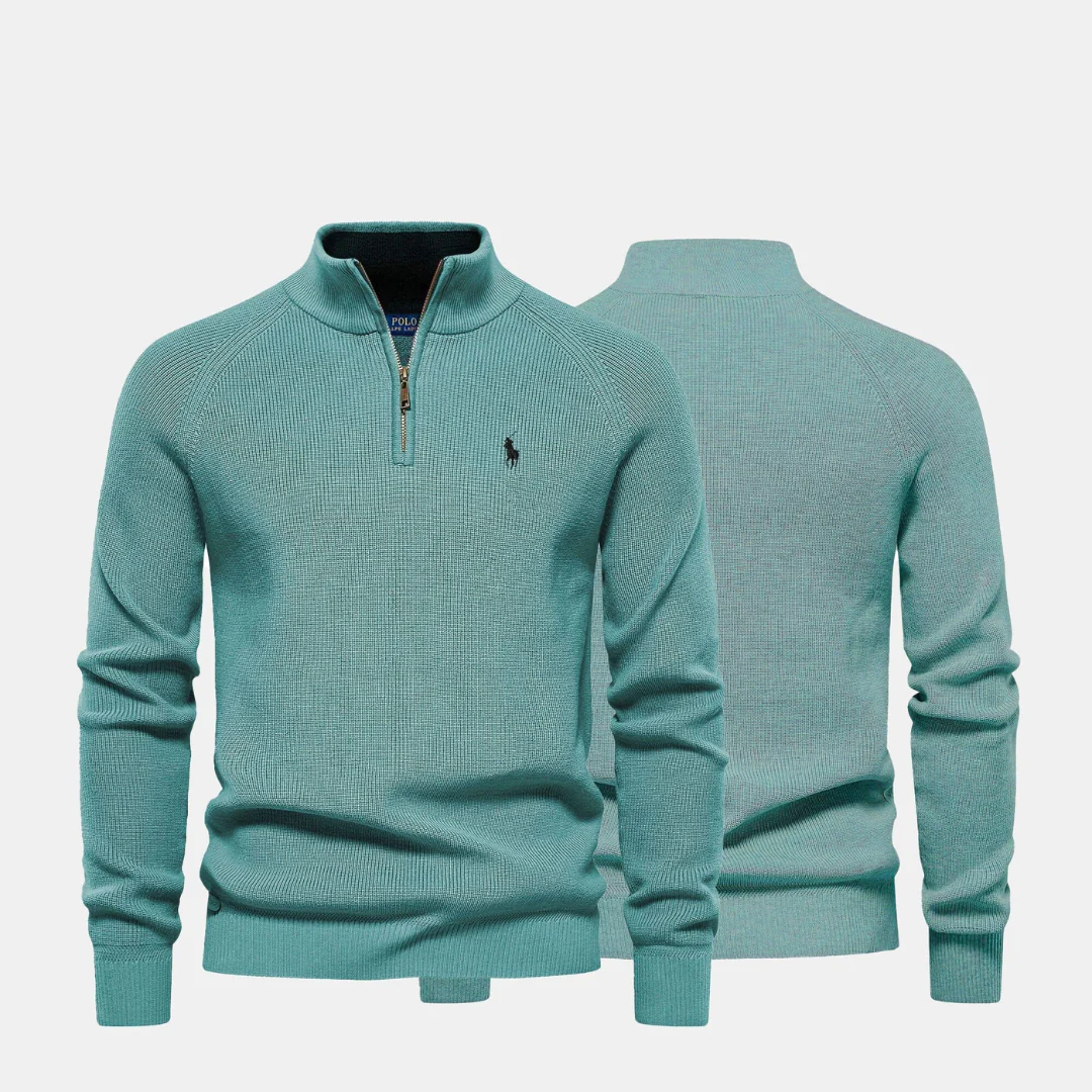 Zip Neck Knit Sweater - Image 4