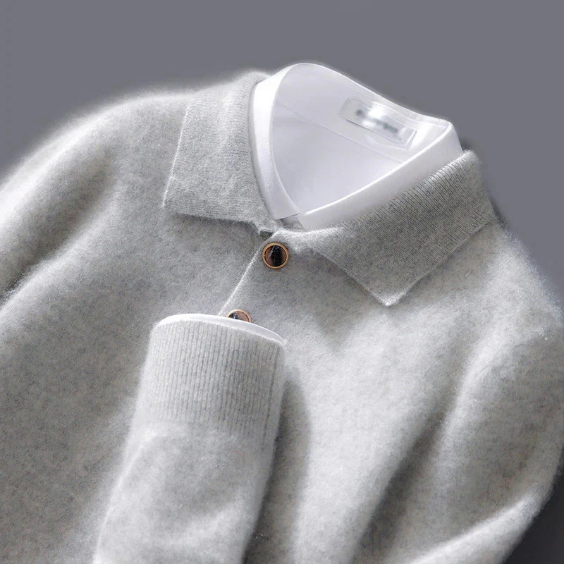 Old Money Cashmere Polo Jumper - Image 2