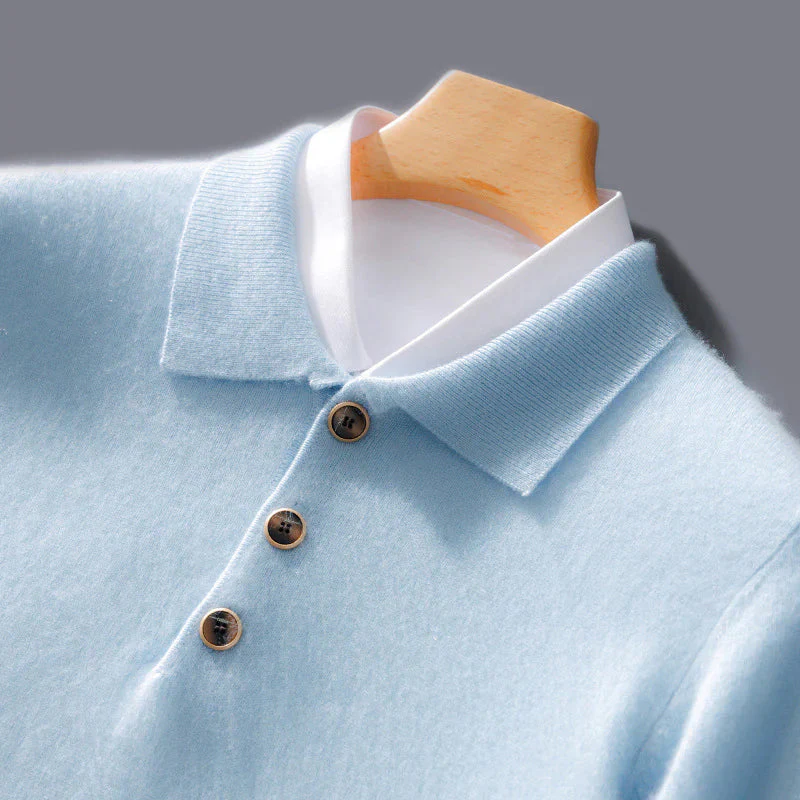 Old Money Cashmere Polo Jumper - Image 4