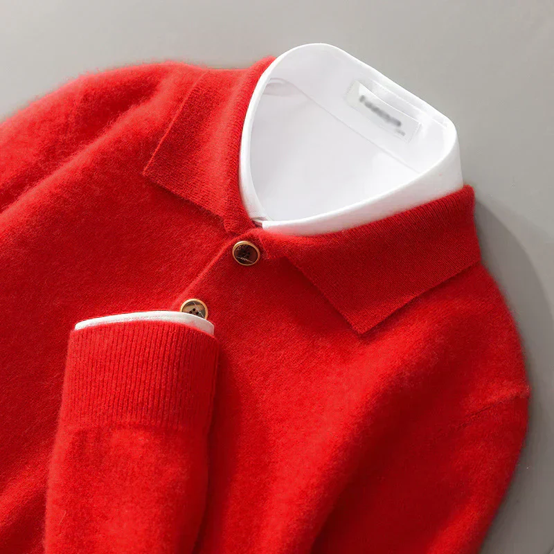 Old Money Cashmere Polo Jumper - Image 5