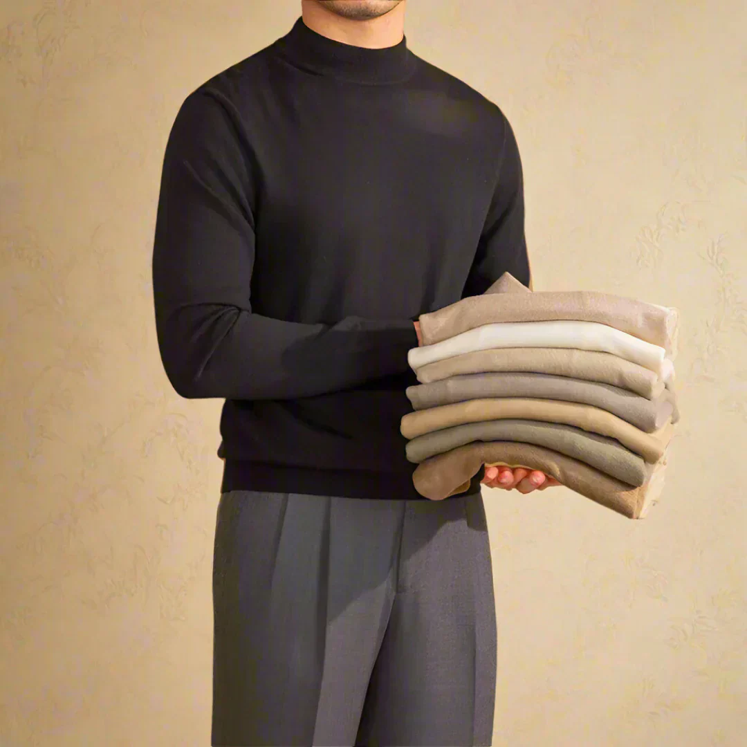 Old Money Cashmere Turtleneck Sweater