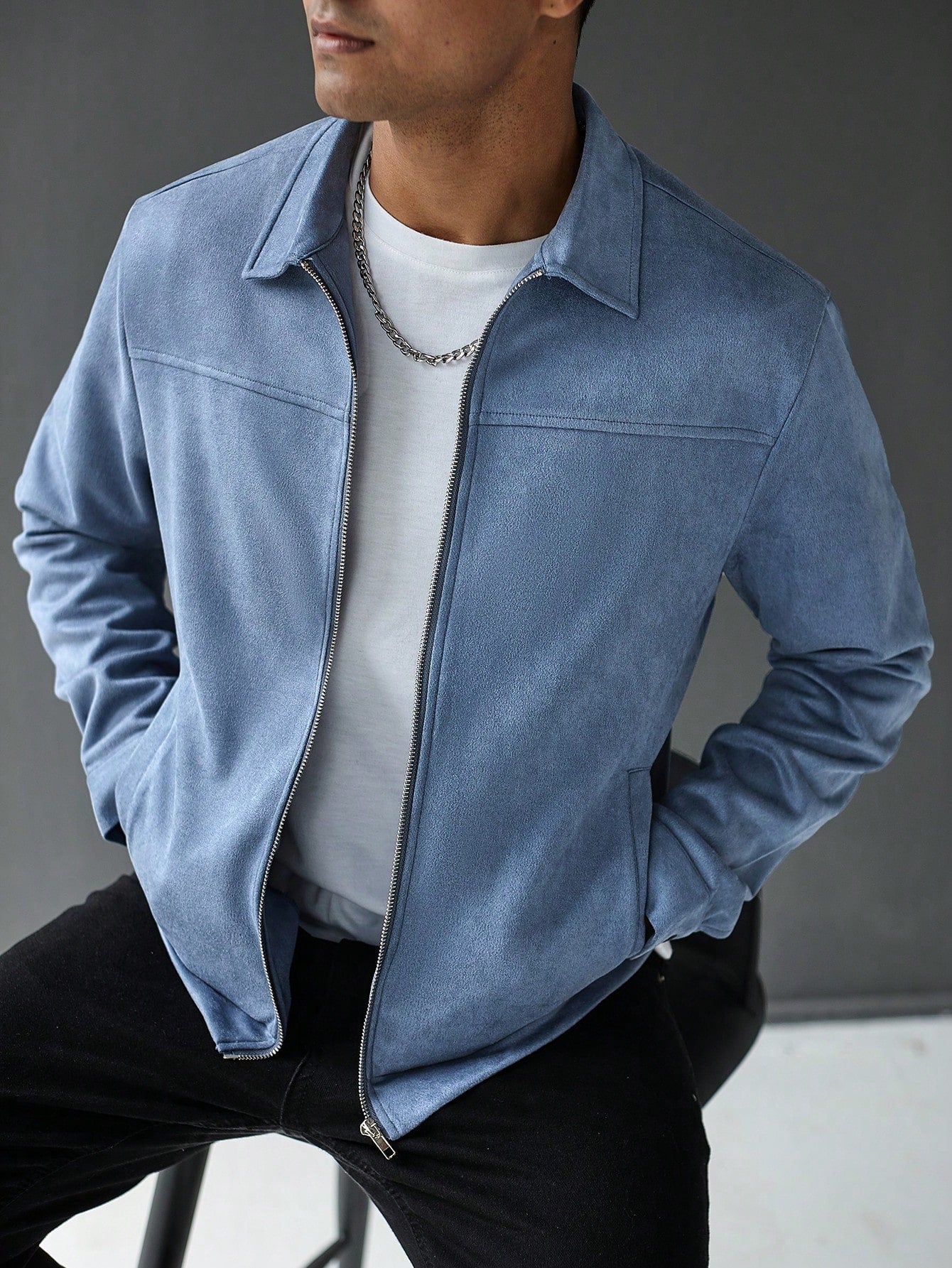 Old Money Casual Solid Color Jacket - Image 2