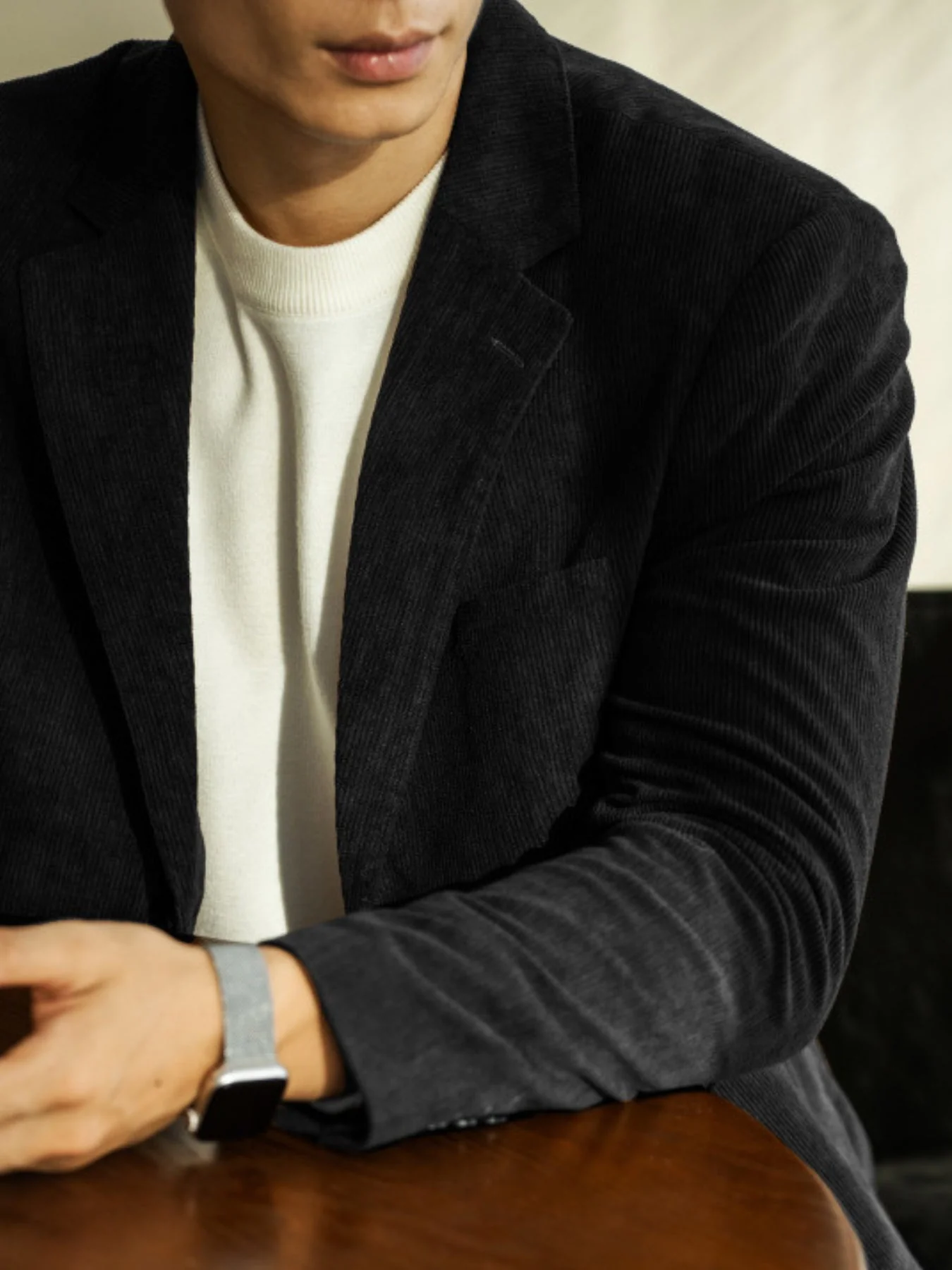 Old Money Corduroy Slim Fit Casual Suit Jacket - Image 8