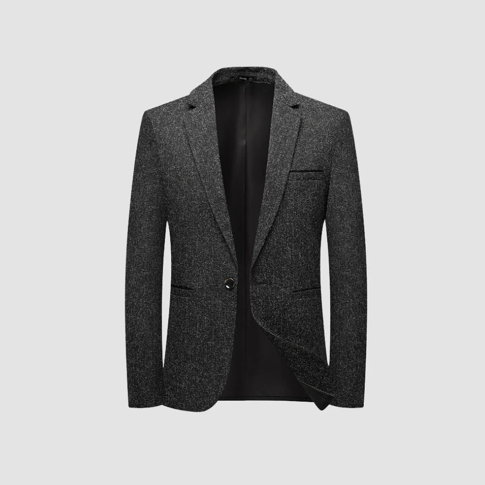 Old Money Italian Style Slim Fit Single-Breasted Suit Jacket - Image 4