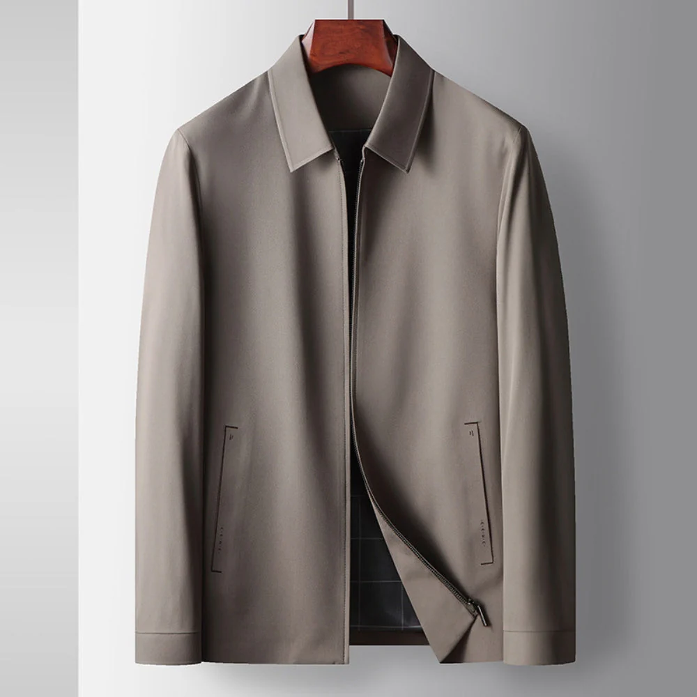 Old Money Lapel Business Executive Zipper Jacket