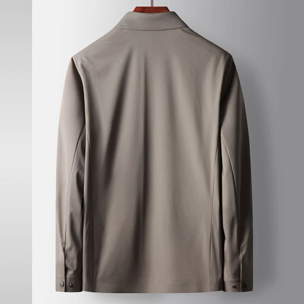 Old Money Lapel Business Executive Zipper Jacket - Image 2