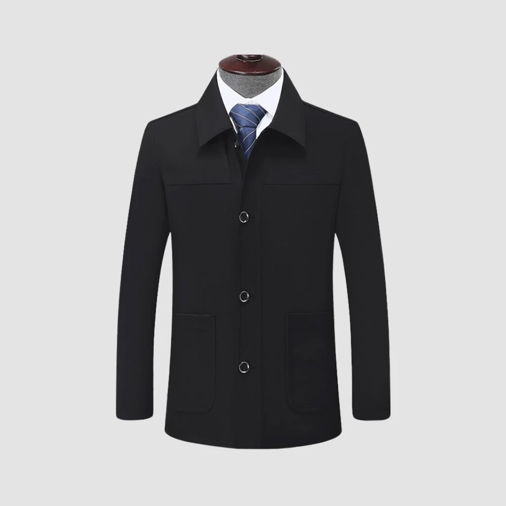 Old Money Lapel Collar Short Coat - Image 3