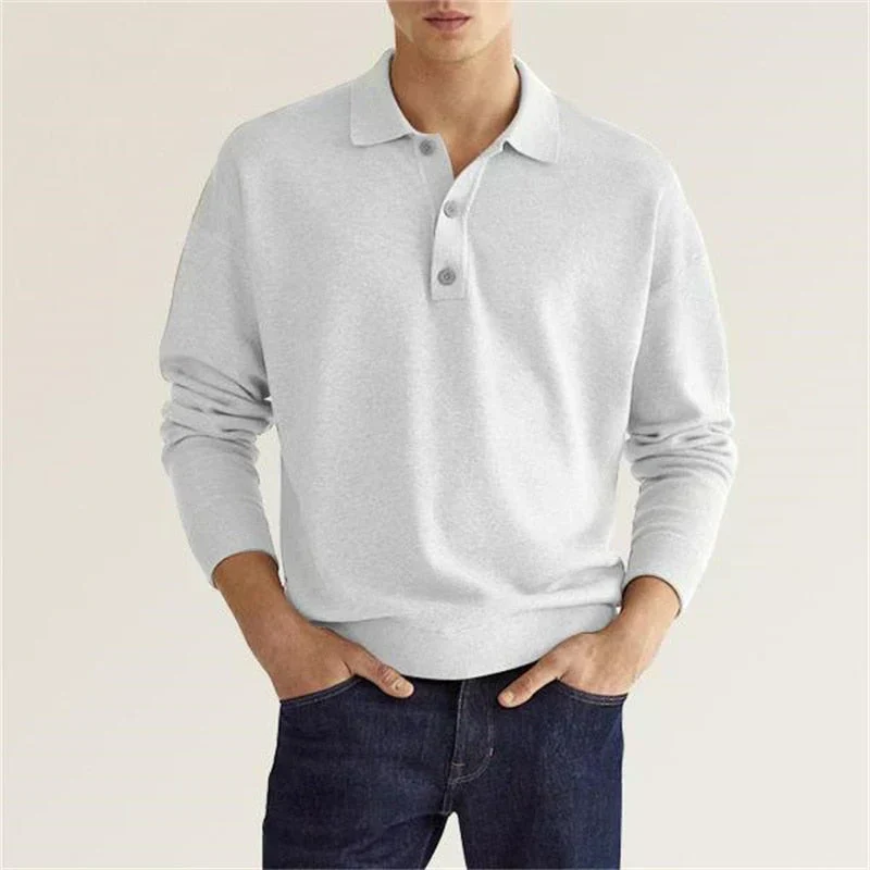 Old Money Long Sleeve Polo Shirt Casual - Image 9