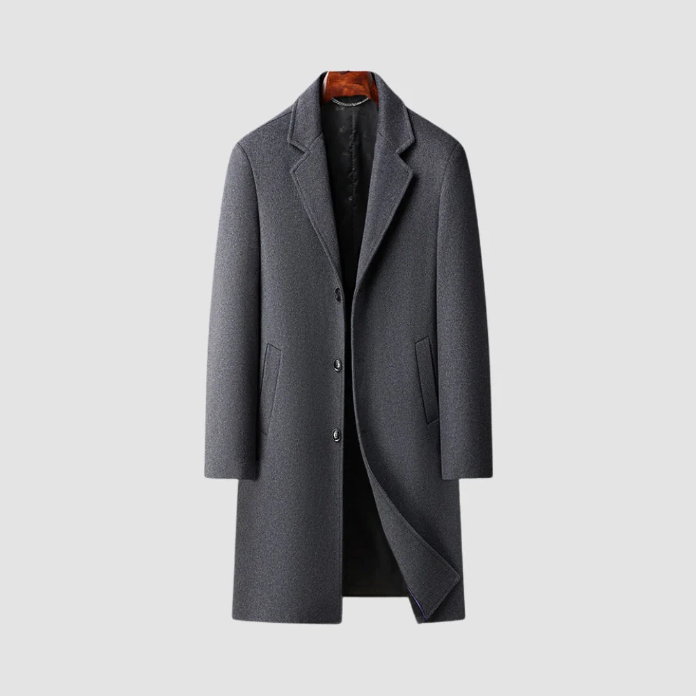 Old Money Long Suit Collar Wool Coat