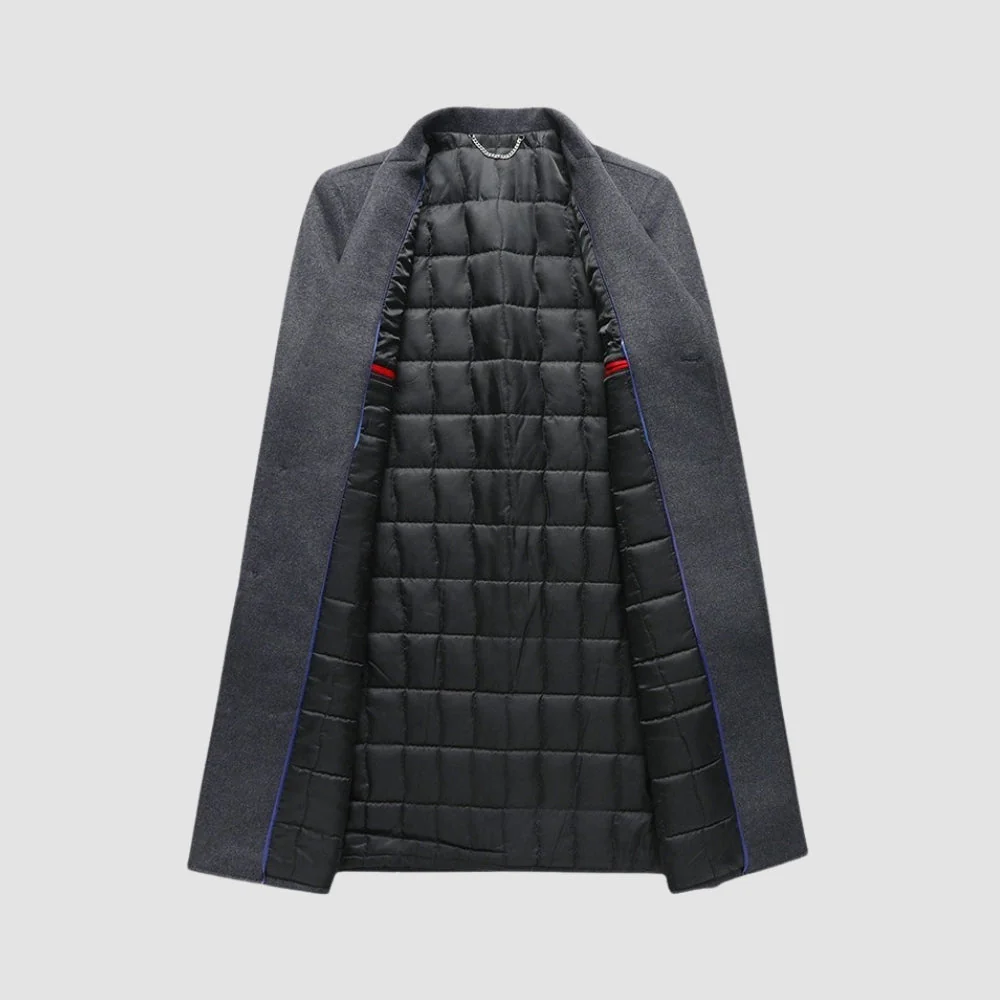 Old Money Long Suit Collar Wool Coat - Image 3