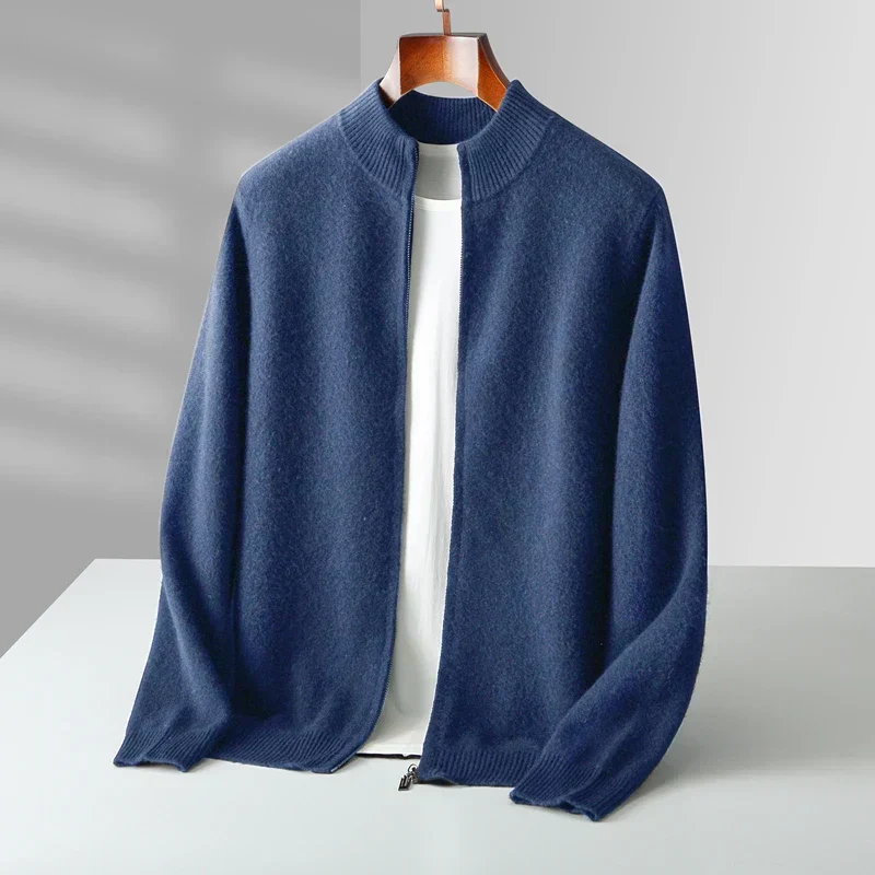 Old Money Men’s Cashmere Zip Jacket - Image 10