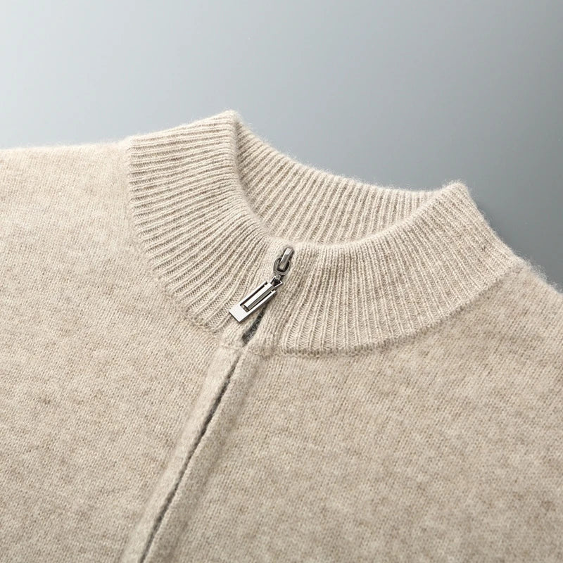 Old Money Men’s Cashmere Zip Jacket - Image 6