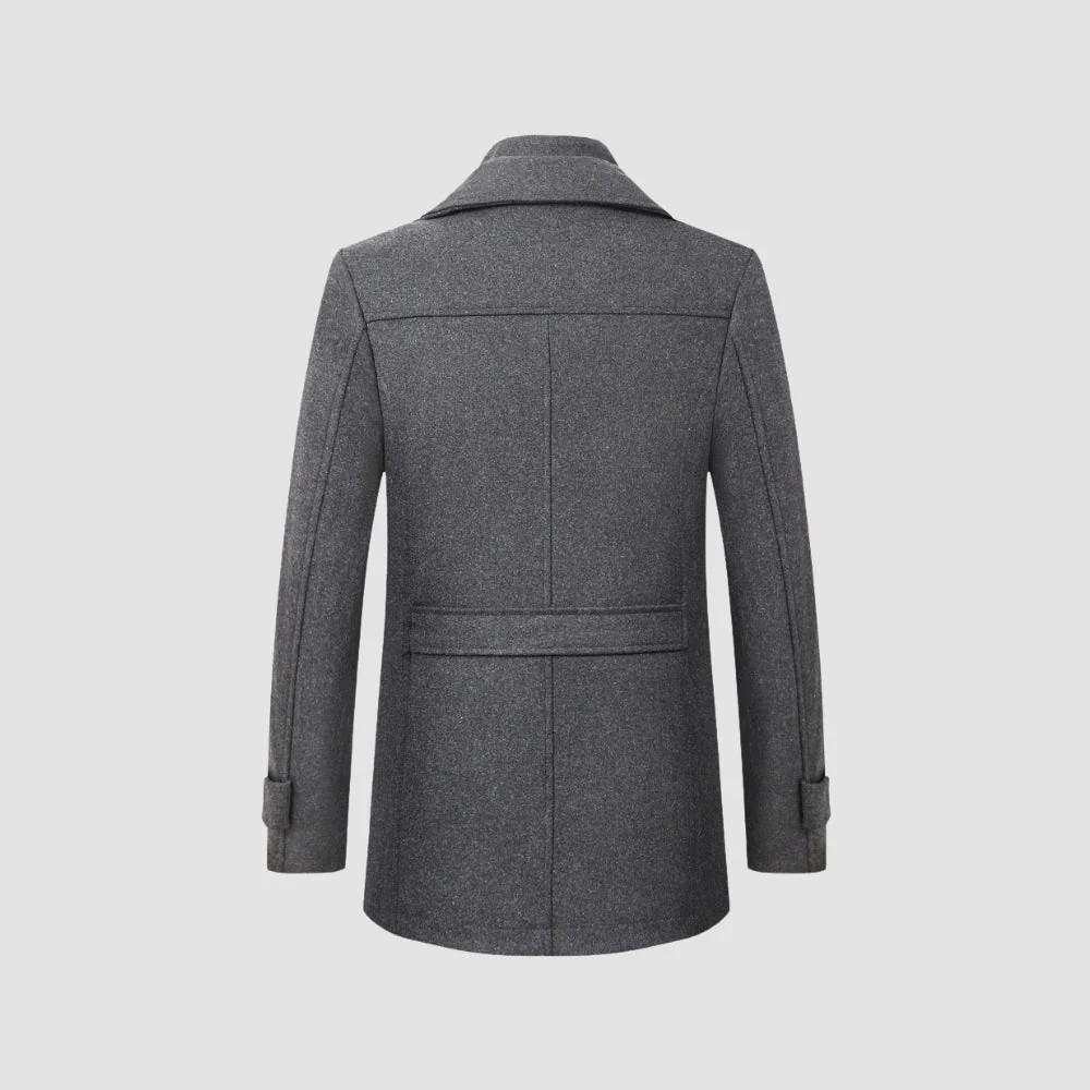 Old Money Mid-Length Woolen Coat Business Casual Style - Image 4