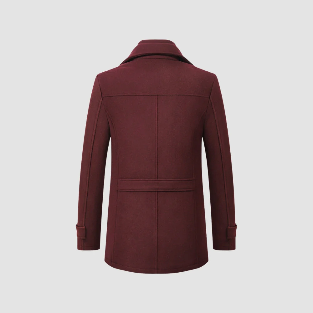 Old Money Mid-Length Woolen Coat Business Casual Style - Image 5