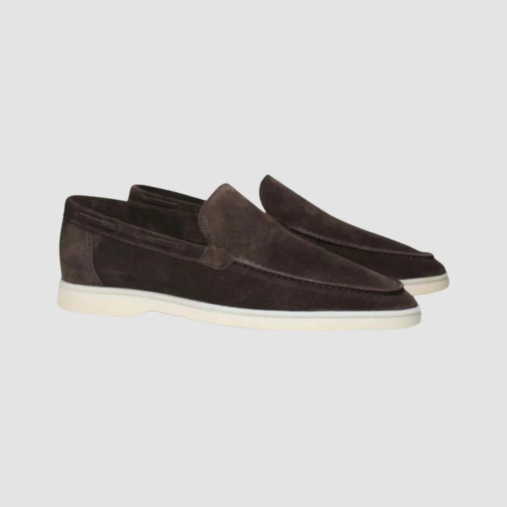 Old Money Old Money Frosted Suede Pedal Loafers - Image 2